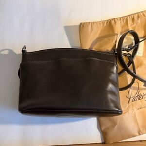 Patricia Nash Dark Brown Leather Arlee Convertible Crossbody